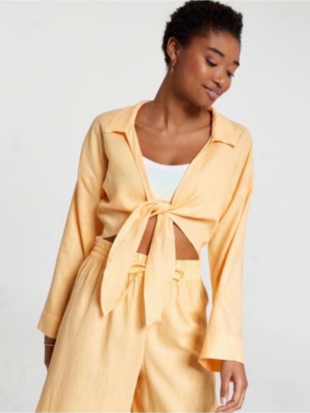 NWT CALIA Women’s Tie Front Beach Shirt